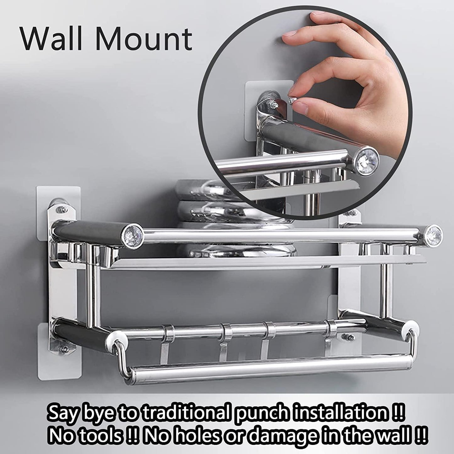 Wall Hooks, Adhesive Wall Screws Hanging Nails, No-Drilling Waterproof Screw Free Stickers for Hanging, Heavy-Duty Adhesive Wall Mount Screw Hooks for Kitchen Bathroom Bedroom Living Room 12 Pcs